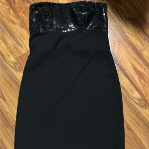 Ann Taylor Elegant Black Strapless Dress